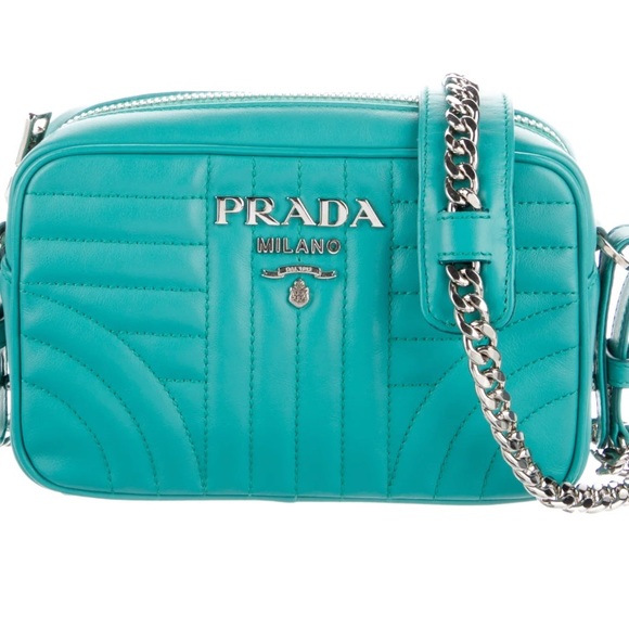 Prada Handbags - Prada Teal Crossbody bag